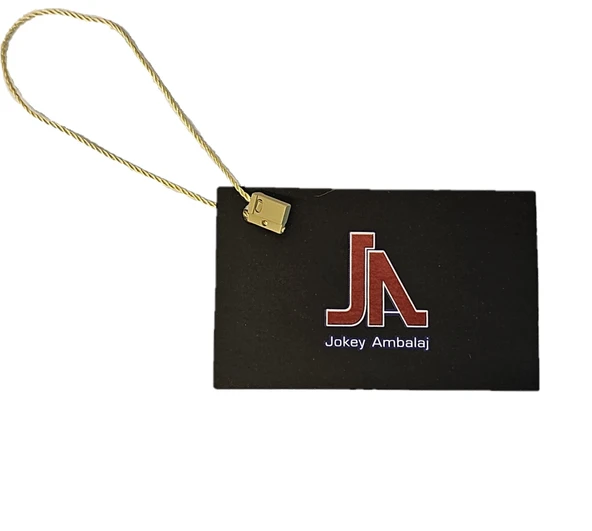 Kilitli Ip- Etiket Bağlama Ipi Renk: Altın-dore Uzunluk: 18cm (500 Adet) ürün görseli 1