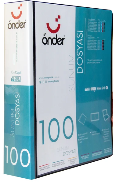 ÖNDER SUNUM DOSYASI PP A4 ÖNCEPLİ 100 LÜ SİYAH 1300-3-12 ADET - Resim 5