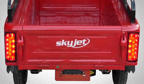 Skyjet Cargo Trıo Elektrikli Moped Kırmızı - 5