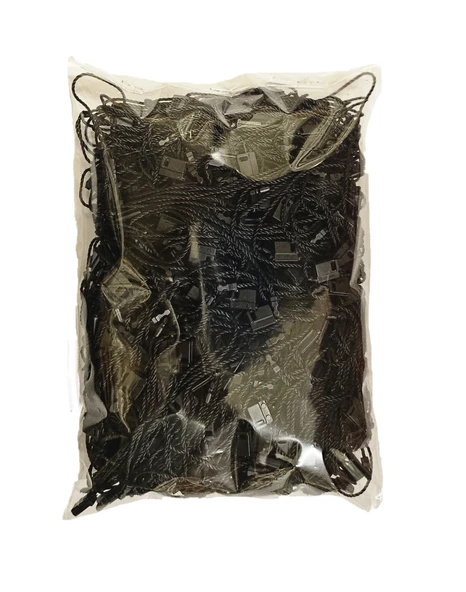 Kilitli Ip- Etiket Bağlama Ipi Renk: Siyah Uzunluk: 18cm (500 Adet) - Resim 3