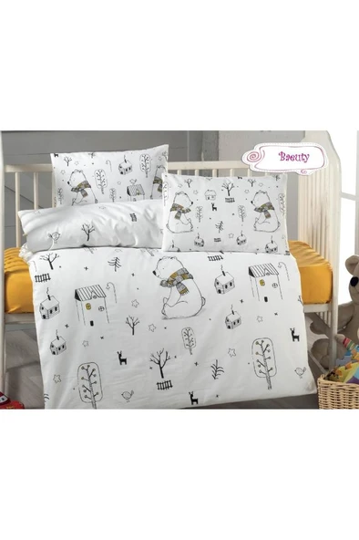 Recos Kutup Ayısı Desenli Bebek Nevresim Takımı RCS.KAYI.0002