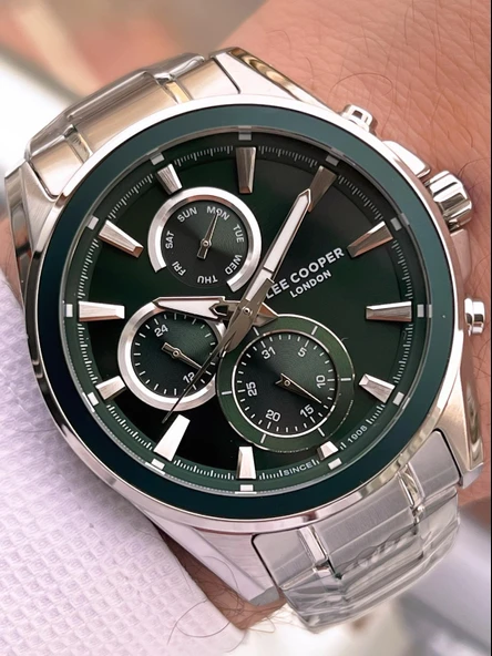 Lee Cooper Premium NişanVe Damatlara Özel 2 Yıl Garantili 5 Atm Erkek Kol Saati+Bileklik E.08249.370 - Resim 2