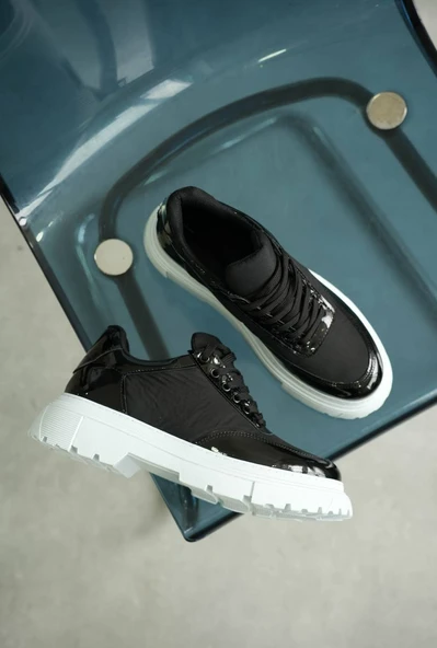 KB-X201 Kuback Siyah Rugan Paraşüt Günlük Erkek Ayakkabı - Resim 2