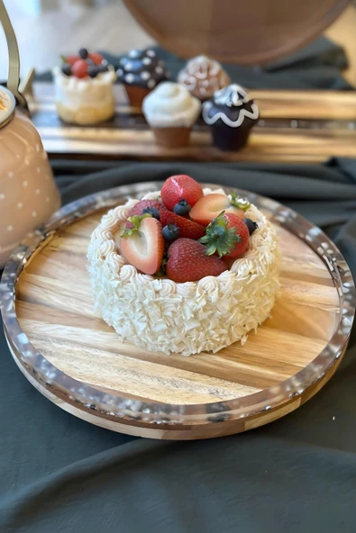 Akasya Yuvarlak Dönen Servis Sunum 30CM ürün görseli