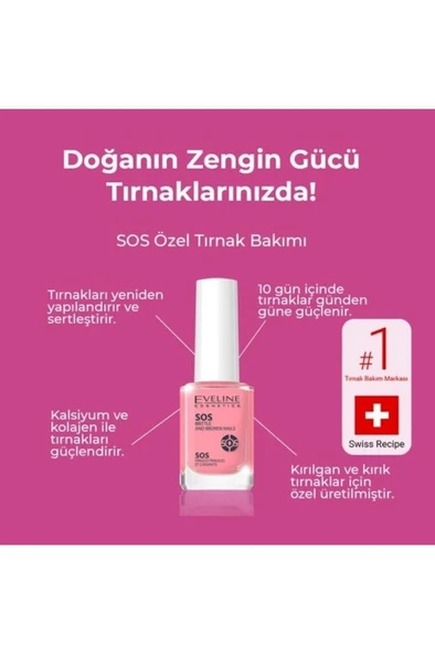 Eveline Cosmetics Sos Kırılgan Tırnaklar Için Bakımı | Special Aid Brittle Broken Nails 12ml - 2