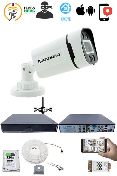 1 Kameralı Güvenlik Seti - Gece Renkli, 5MP Sony SecuLens, 1080P Full HD AHD, 4 Warm LED, 5MP DVR + WiFi Adaptörü - Resim 2