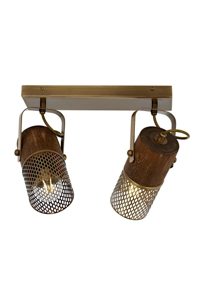 AVONNI AR-60265-2EY Eskitme Kaplama Avize E27 Metal Ahşap 32x25cm ürün görseli 1