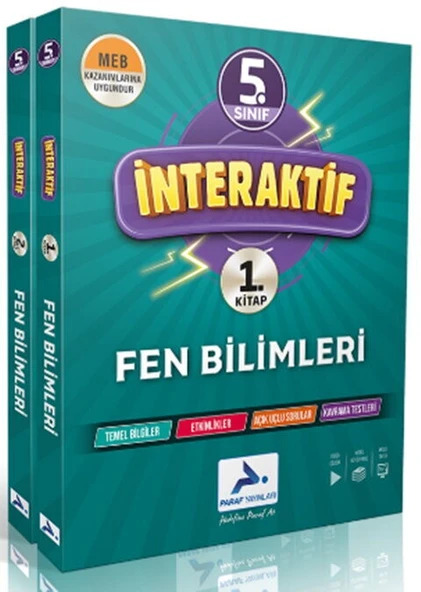 Paraf Yayınları 5. Sınıf İnteraktif Fen Bilimleri Soru Kütüphanesi ürün görseli 1