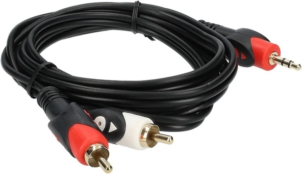 PrimeX PX-AUX3R 3.5mm AUX RCA Ses Kablosu, 3 Metre Aux Ses Sistemi Kablosu, Aux RCA Ses Kablosu - 4