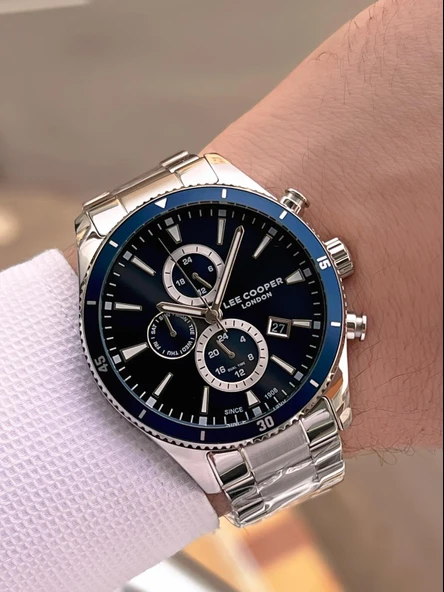 Lee Cooper İtalyan Tasarım Bileklik Hediyeli 2 Yıl Garantili 5 Atm Erkek Kol Saati ELC.08326.390 - Resim 3