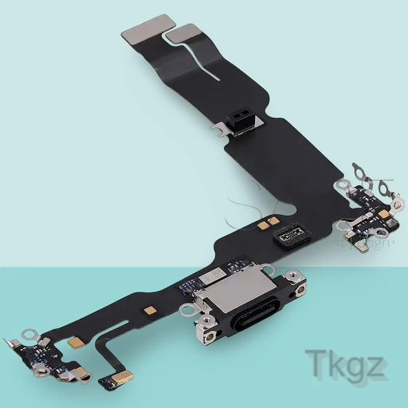 Apple İphone 15 PLUS Full Şarj Soketi Filmi FLEX Orjinal (SİYAH)