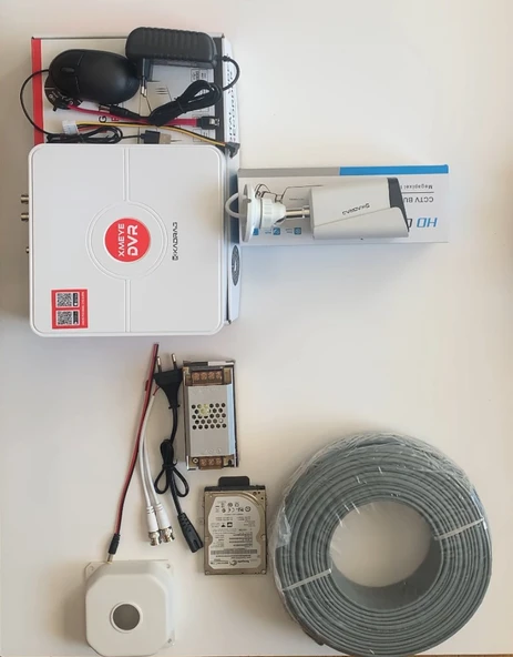 1 Kameralı Güvenlik Kamerası Seti - 5MP Sony SecuLens, 6 Atom LED, 1080P Full HD AHD, Gece Görüşlü, Metal Kasa - Resim 3