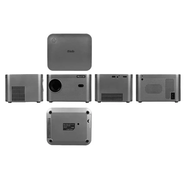 Hello HY350 Sesli Komutlu Android 11 Akıllı LED Projeksiyon FHD Kablosuz Görüntü Aktarım Destekli Ev Sinema Sistemi - 3