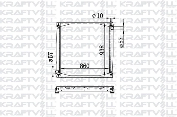 Scanıa Truck Su Radyatoru Scanıa 4 Serisi 1995 Ve Sonra (cercevesiz) / (mt) - Kraftvoll 08040130 ürün görseli