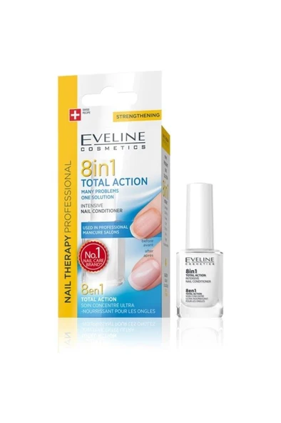 Eveline Cosmetics 8 In 1 Titanyum+elmas Tırnak Güçlendirici Terapi- Süt Rengi Oje