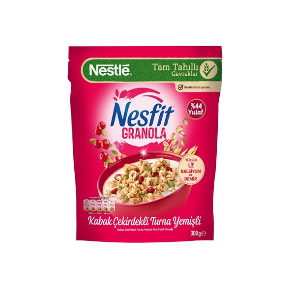 Nestle Nesfit Granola Ballı ve Kabak Çekirdekli Turna Yemişli 300 gr 2 li Paket - Resim 3