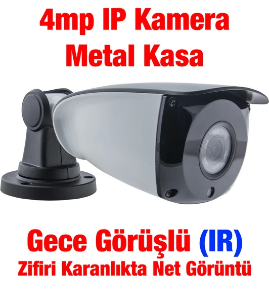 IP Kamera - Kadraj 3.6MM , IR LED, H.265, ONVIF, POE Desteği, Su Geçirmez, Gece Görüş , İç Ve Dış Mekan Uyumlu