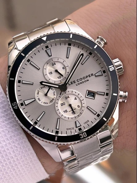 Lee Cooper İtalyan Tasarım Bileklik Hediyeli 2 Yıl Garantili 5 Atm Erkek Kol Saati ELC.08326.330 - Resim 2