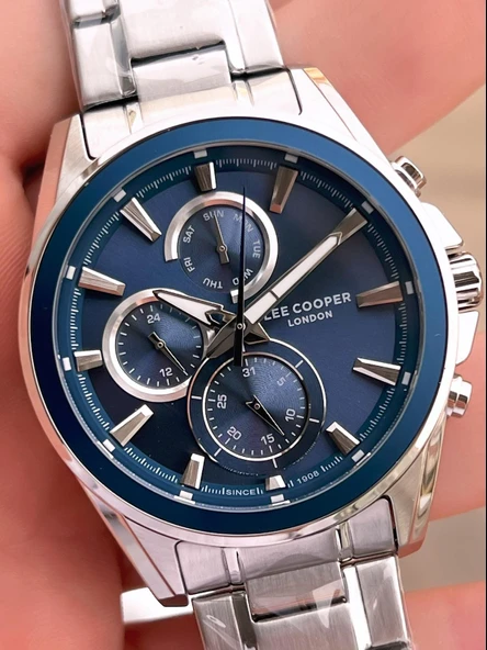 Lee Cooper Premium NişanVe Damatlara Özel 2 Yıl Garantili 5 Atm Erkek Kol Saati+Bileklik E.08249.390 - Resim 4