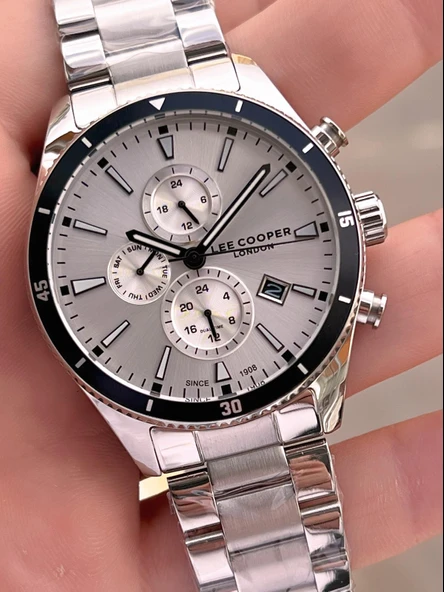 Lee Cooper İtalyan Tasarım Bileklik Hediyeli 2 Yıl Garantili 5 Atm Erkek Kol Saati ELC.08326.330 - Resim 4