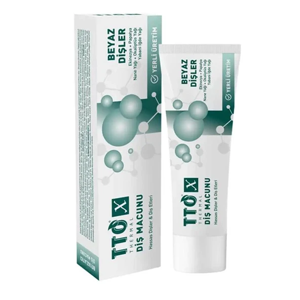 TTO X Beyazlatıcı Diş Macunu – Doğal Bitkisel Formül 75 ml