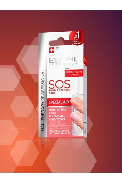 Eveline Cosmetics Sos Kırılgan Tırnaklar Için Bakımı | Special Aid Brittle Broken Nails 12ml - 3