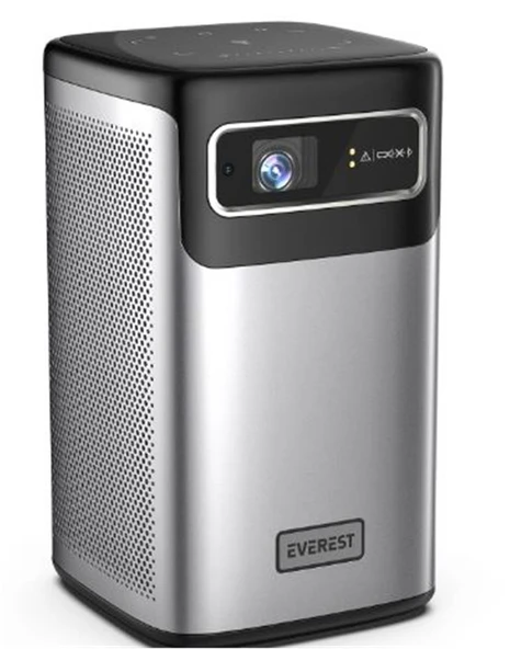 Everest PJ-DLP21 Gri 8000mAh Odaklamalı 960-540 4K 5400 Lümen Android 9.0 Dokunmatik DLP Projeksiyon - Resim 2