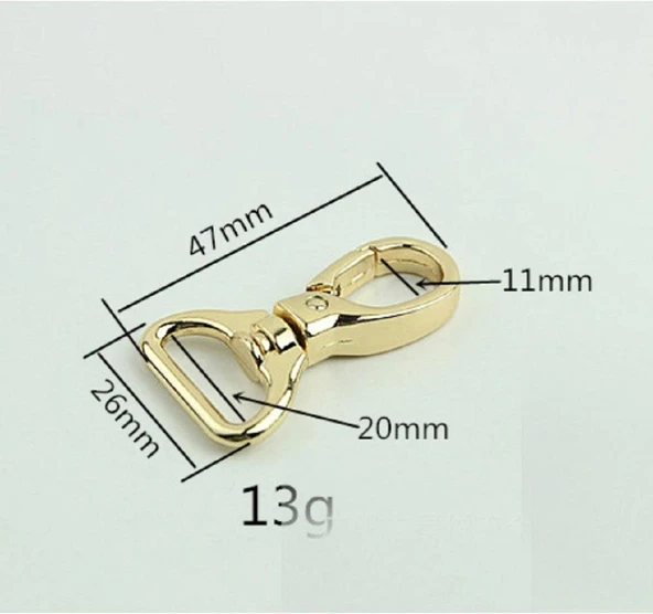 Lüx Çanta Ve Anahtarlık Kancası 2cm 2 Adet Deri El Aleti - 9