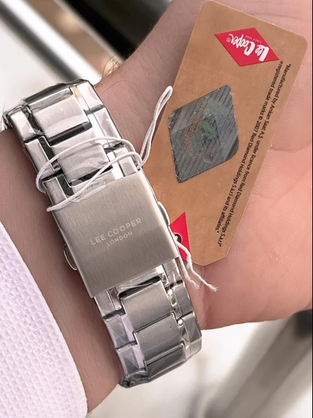 Lee Cooper Premium NişanVe Damatlara Özel 2 Yıl Garantili 5 Atm Erkek Kol Saati+Bileklik E.08249.350 - Resim 5