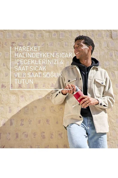 Travel Mug Termos - Kırmızı - 0,36 Litre - 7