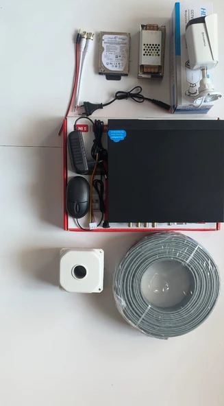 1 Kameralı Güvenlik Seti - 5MP Sony SecuLens, 1080P Full HD AHD, Gece Renkli Görüş, 8 Ultra Warm LED, 5MP DVR + WiFi Adaptörü, V1 - Resim 3