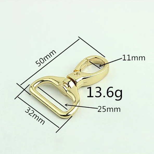 Lüx Çanta Ve Anahtarlık Kancası 2,5cm 2 Adet Deri El Aleti - Resim 9