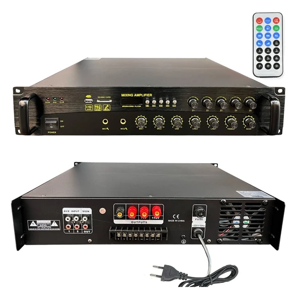 Bofmann BF-1005T 1000 Watt Usb Sd Bluetooth Hat Trafolu 5 Bölgeli Amfi Mixer Anfi