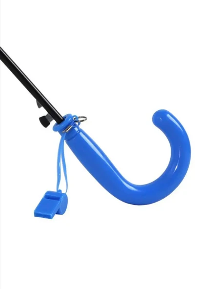 8 Telli Yarı Otomatik 84cm Çaplı Düdklü Kedi Desenli Çocuk Baston Şemsiye - 8