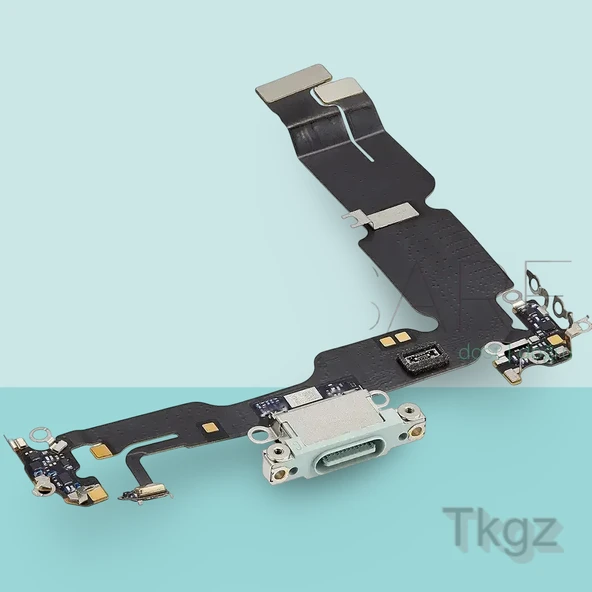Apple İphone 15 PLUS Full Şarj Soketi Filmi FLEX Orjinal (YEŞİL)