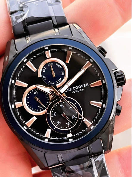 Lee Cooper Premium Nişan Ve Damatlara Özel 2 Yıl Garantili 5 Atm Erkek Kol Saati+Bileklik E08249.650 - Resim 4