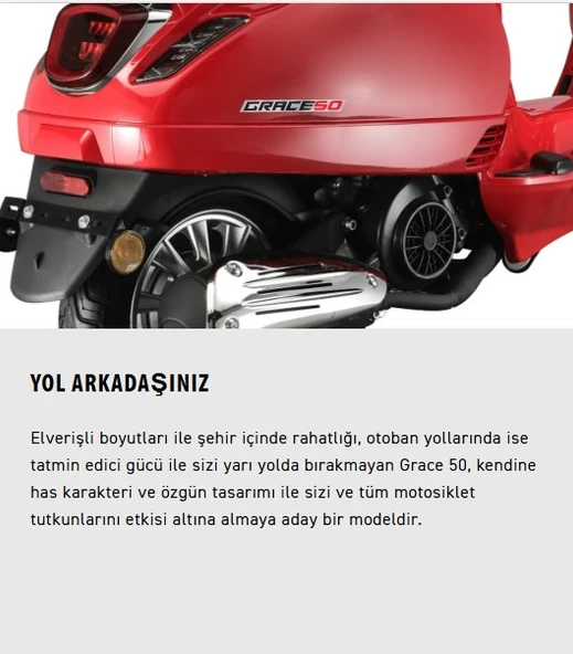 Kuba Grace 50 Motosiklet Beyaz - Resim 4