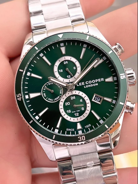 Lee Cooper İtalyan Tasarım Bileklik Hediyeli 2 Yıl Garantili 5 Atm Erkek Kol Saati ELC.08326.370 - Resim 4
