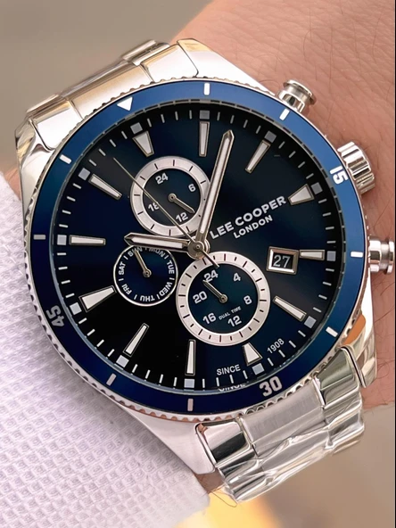 Lee Cooper İtalyan Tasarım Bileklik Hediyeli 2 Yıl Garantili 5 Atm Erkek Kol Saati ELC.08326.390 - Resim 2