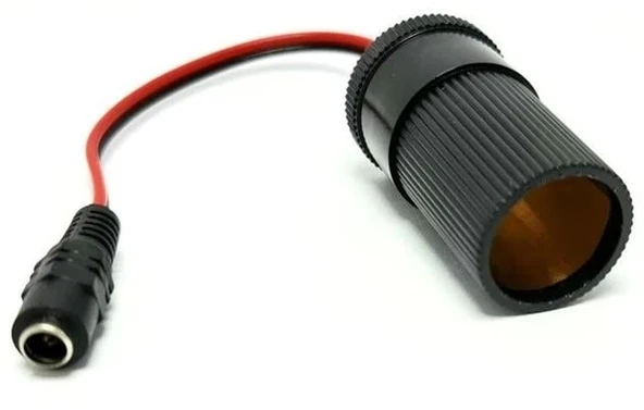 PowerMaster PM-28526 DC 5.5x2.5mm Dişi - Oto Çakmak Soketi Çevirici Adaptör Kablosu ürün görseli 1