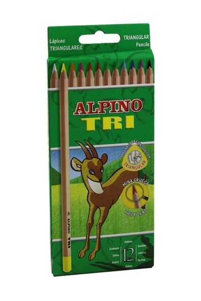 Alpino Trimax 12 Renk Üçgen Kuru Boya Al-128 ürün görseli