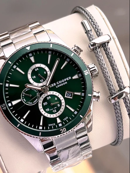 Lee Cooper İtalyan Tasarım Bileklik Hediyeli 2 Yıl Garantili 5 Atm Erkek Kol Saati ELC.08326.370 ürün görseli