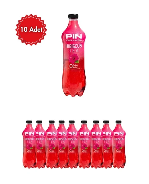 Pin Hibiscus Aromalı Soğuk Çay 1 LT x 10 Adet Ferahlatıcı Bitki ve Meyve Aromalı Buzlu Çay ürün görseli