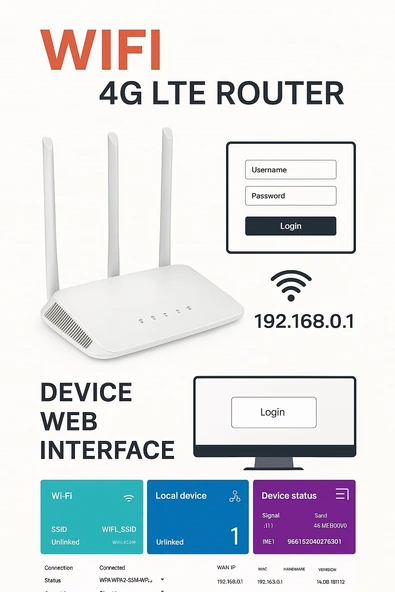 4G Modem - WiFi 4G LTE Router – Tak-Çalıştır Mobil İnternet Çözümü - 2