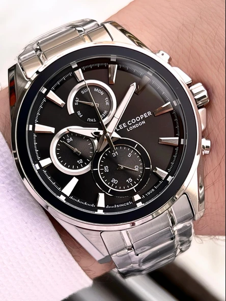 Lee Cooper Premium NişanVe Damatlara Özel 2 Yıl Garantili 5 Atm Erkek Kol Saati+Bileklik E.08249.350 - Resim 2