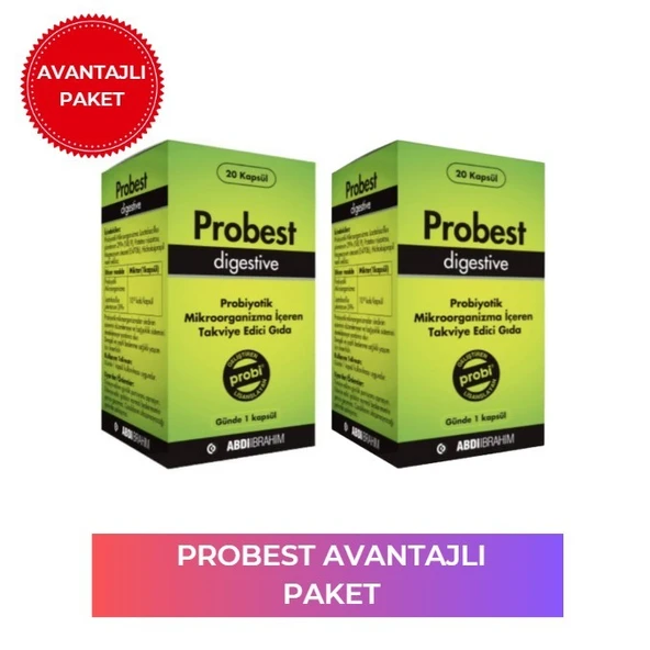 Probest Digestive Probiyotik 20 Kapsül 2 Adet - Avantajlı Paket ürün görseli 1
