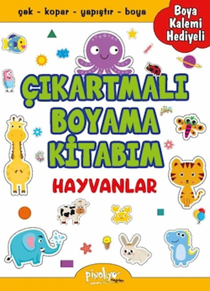 Çıkartmalı Boyama Hayvanlar / Buçe Dayı / Pinokyo Yayınları / 9786256301177 ürün görseli