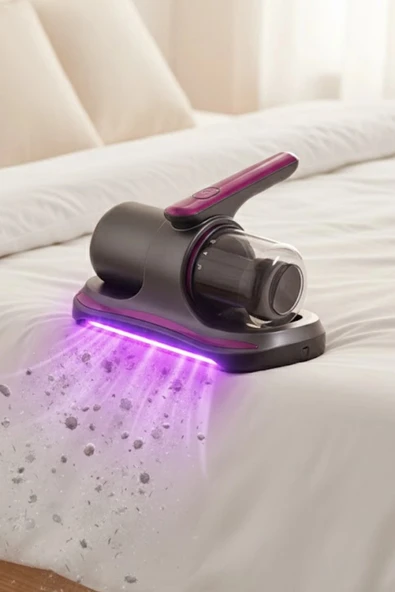 Glr G-168 Güçlü Akar Temizleyici  UV Işınlı El Tipi Yatak ve Koltuk Hijyen Süpürgesi | 100W, 12V Lityum Bataryalı - Resim 2