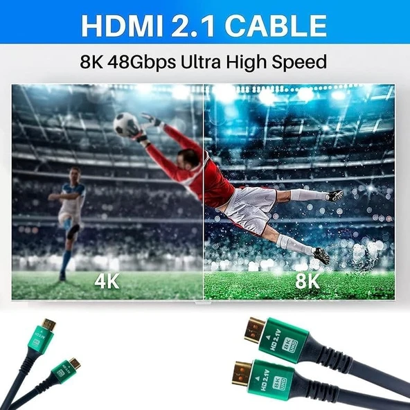 PrimeX PX-H8K01 Fully 1.5m 8K Hdmi Kablo, HDR V2.1 ARC Hdmi Kablo, V2.1 Kablo HDMI - 11