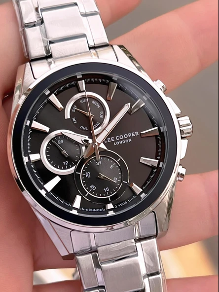 Lee Cooper Premium NişanVe Damatlara Özel 2 Yıl Garantili 5 Atm Erkek Kol Saati+Bileklik E.08249.350 - Resim 4